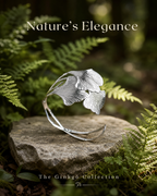 Ginkgo Leaf Cuff Bracelet